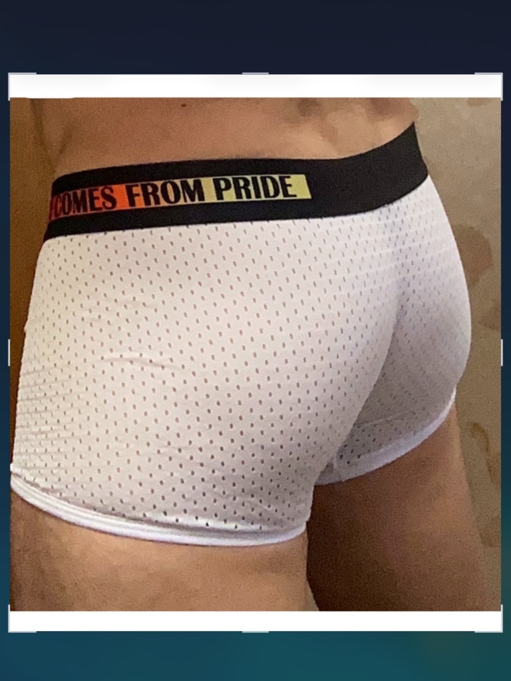 Pump white mesh trunks, large. - Picture 6 of 6